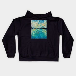 Between Heaven and Earth - Abstract Landscape Painting Kids Hoodie